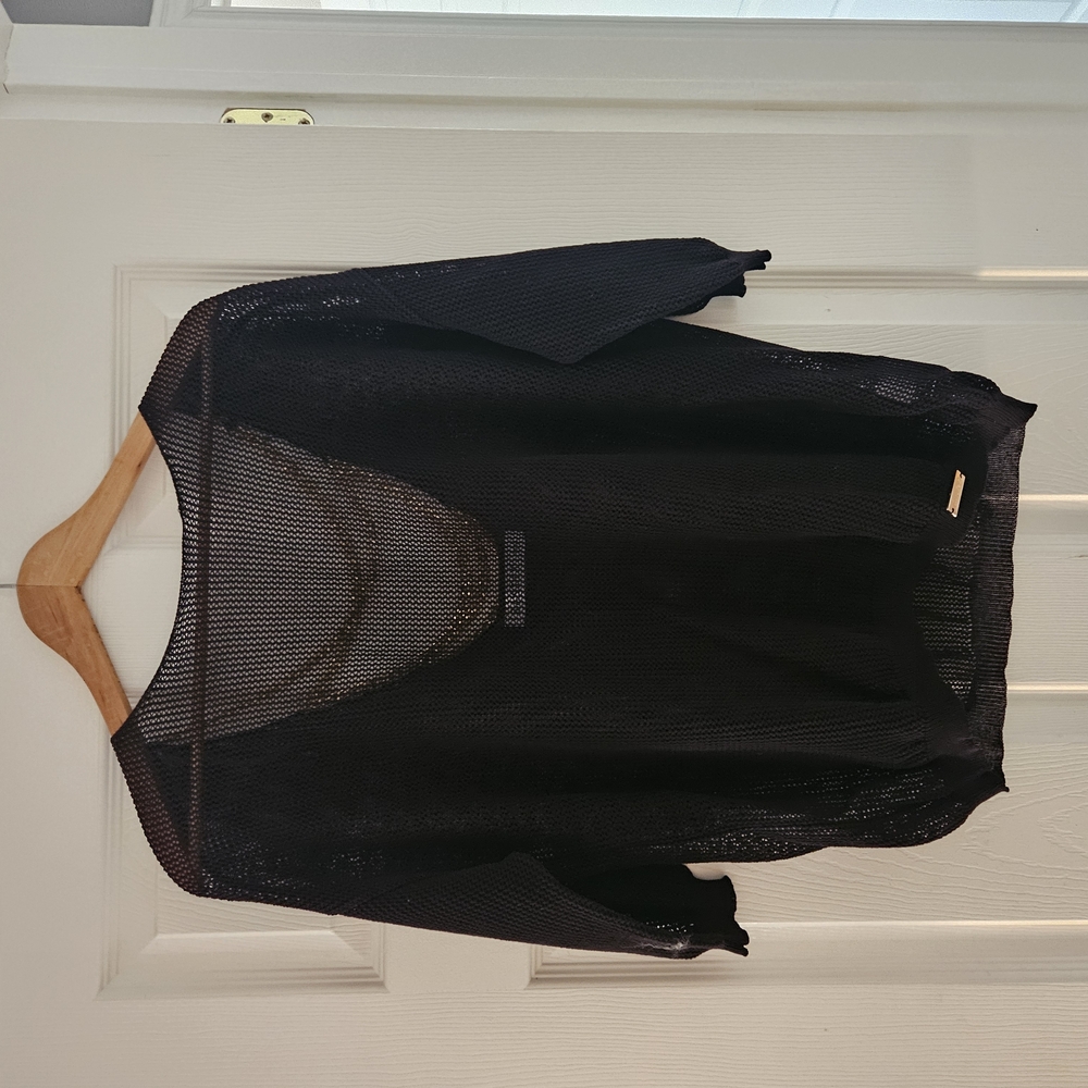 Black Mesh Women's Jersey Top